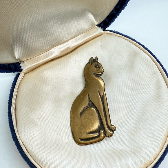 Vintage Cat Pin Brooch - Picture 1 of 5